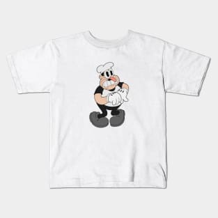 Peppino Spaghetti in 1930s rubberhose cuphead cartoon style Kids T-Shirt